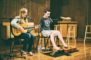 ALL IN THE FAMILY: George and his wife, Stephanie, also a musician, travel together and are often asked to perform duets.